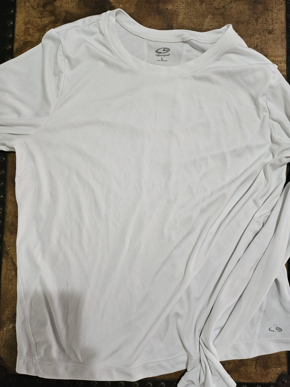 Champion White Long Sleeve Performance Tee